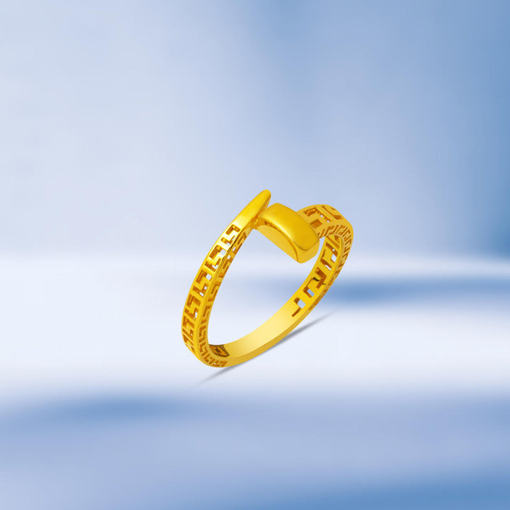 14 Ayar Versage Çivi Altın Yüzük