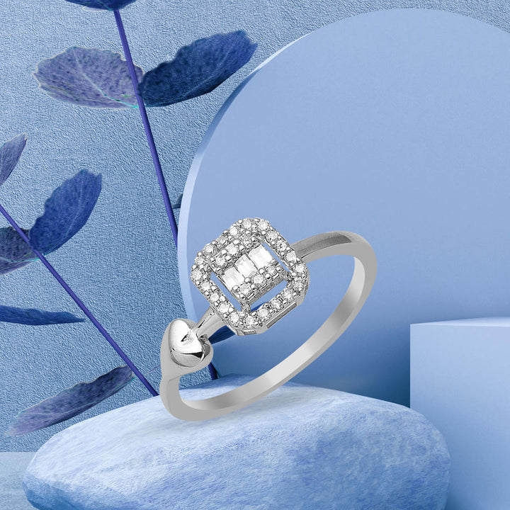 0,22 ct Kalpli Baget Pırlanta Yüzük