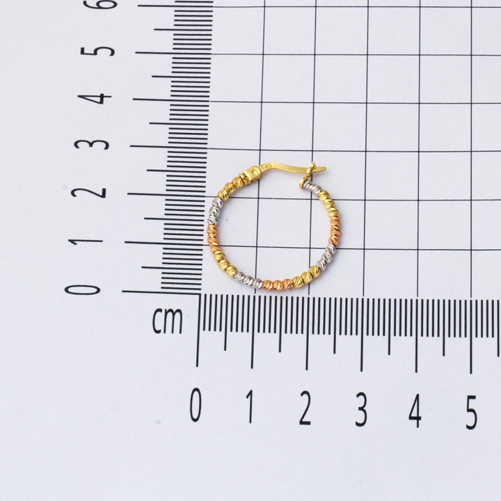 2,5 cm Çaplı 14 Ayar Top Altınlı Halka Küpe