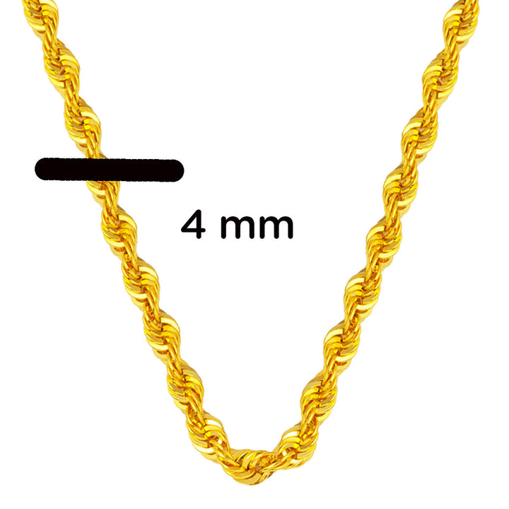 14 Ayar Altın Parlak Burma Zincir 60 cm