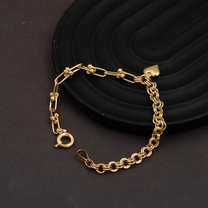 Kalp Sallantılı Tiffany Altın Bileklik
