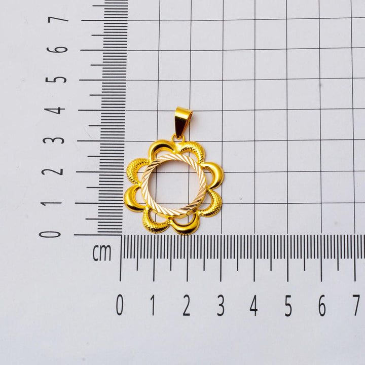 22 Ayar Çiçek Model Çeyrek Altınlık Kolye
