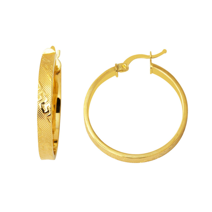 14 Ayar 3,5 cm. Çaplı Versage Halka Küpe Altın