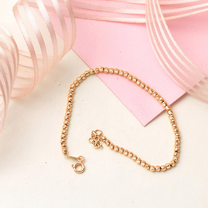 Top Top Altınlı 14 Ayar Rose Altın Zincir Bileklik