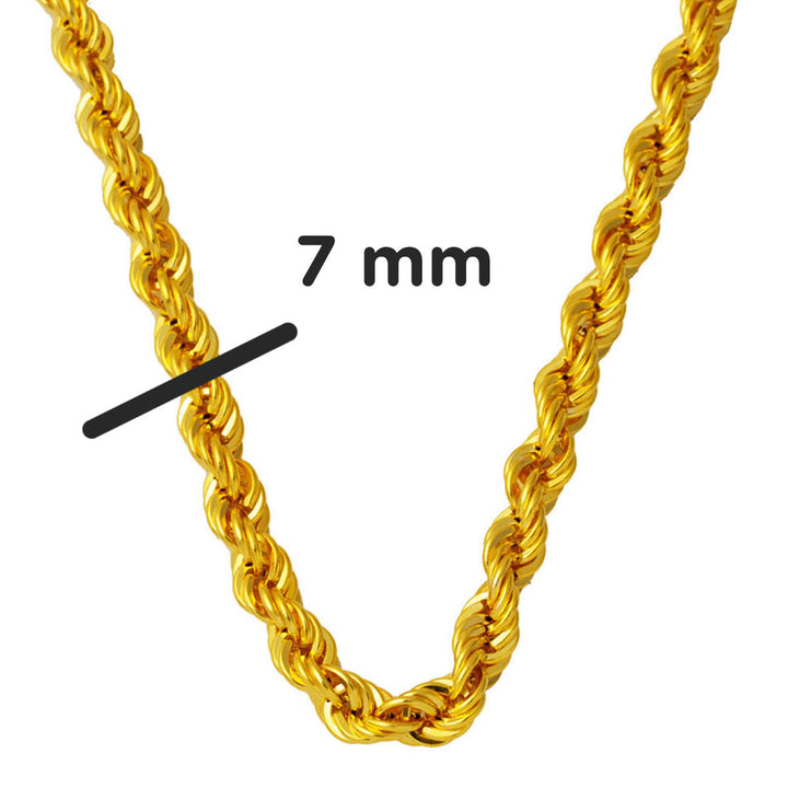 Burma Zincir Kolye 14 Ayar Altın (7 mm Enli) 65 cm.