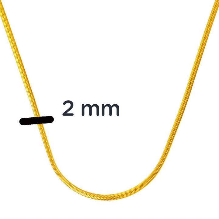 22 Ayar Altın Ezme Zincir 50 cm.