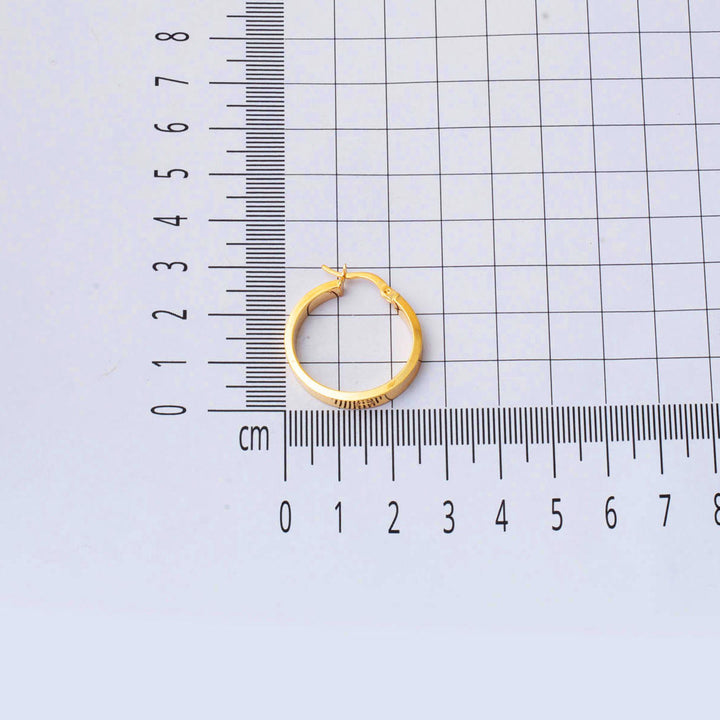 Kartiyer 22 Ayar Altın Halka Küpe 2,5 cm. Çaplı