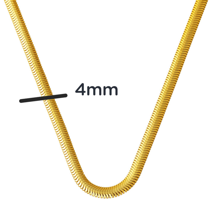 14 Ayar Sarı Altın Balık Sırtı Kolye 50 cm.