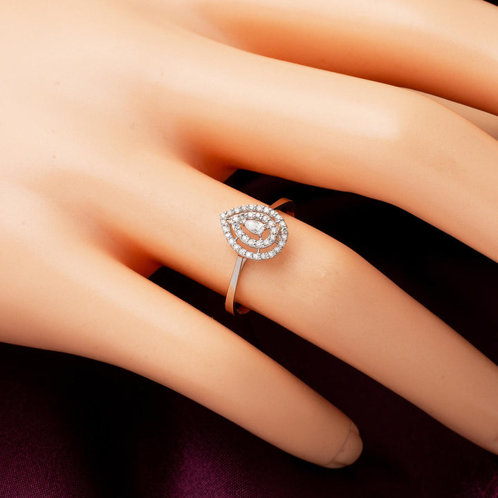 0,17 Karat Damla Pırlantalı Yüzük