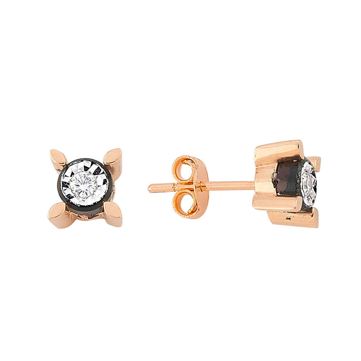 Zer Diamond Tektaş Kolye & Küpeli Elmas Set
