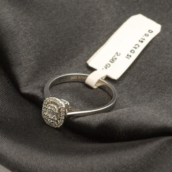 0,15 Karat Oval Baget Pırlanta Yüzük