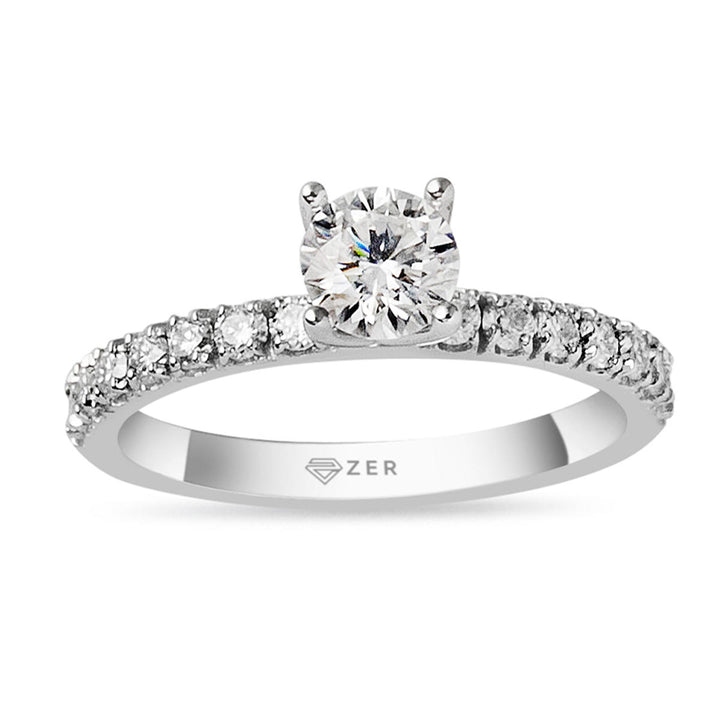 0.75 Ct Mozanit Tektaş 14 Ayar Yüzük