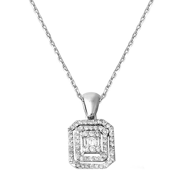 0,22 Karat Baget Pırlantalı Kolye