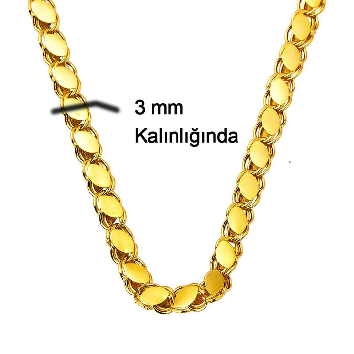 Maraş Pullu 14 Ayar Altın Zincir 50 cm.