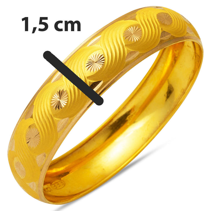 1,5 cm Enli 8 Ayar Altın Bilezik 9,50 Gr.