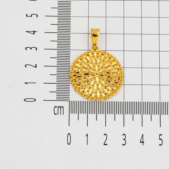 Yaşam Çiçeği 22 Ayar Altın Kolye Ucu (3 cm. Çaplı)