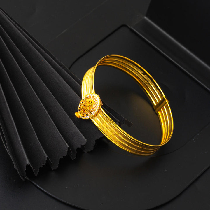 Versage Tuğralı Hasır 14 Ayar Kelepçe Altın Bilezik