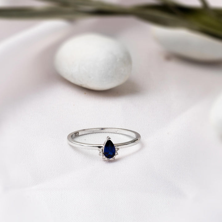 0,25 Ct. Safir Pırlantalı Yüzük