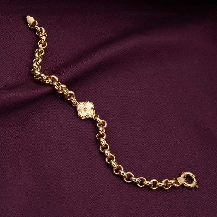 Doc Halkalı Van Cleef Yonca Altın Bileklik