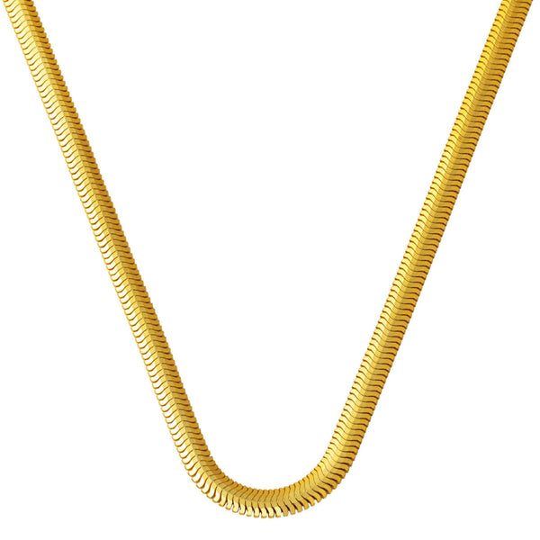 Choker 4mm. Enli 14 Ayar Altın Balıksırtı Zincir 40cm.
