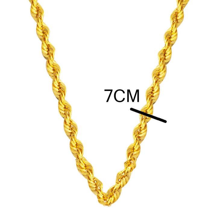 60 cm. Altın Halat Burgu Zincir Kolye