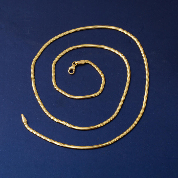 14 Ayar Altın 2 mm. Balıksırtı Zincir 60 cm