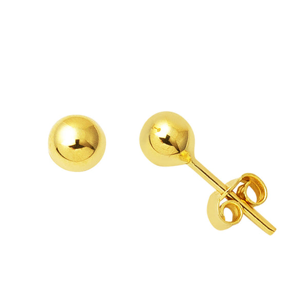 14 Ayar Altın Top Küpe 5 mm.