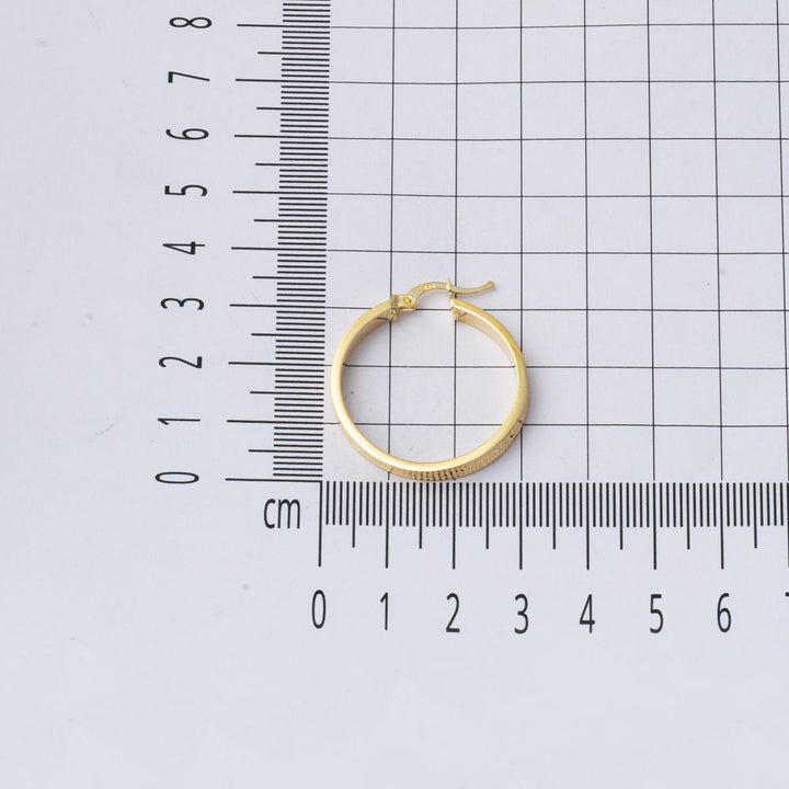 Halka Küpe Versageli 14 Ayar Altın 3,5 cm Çaplı