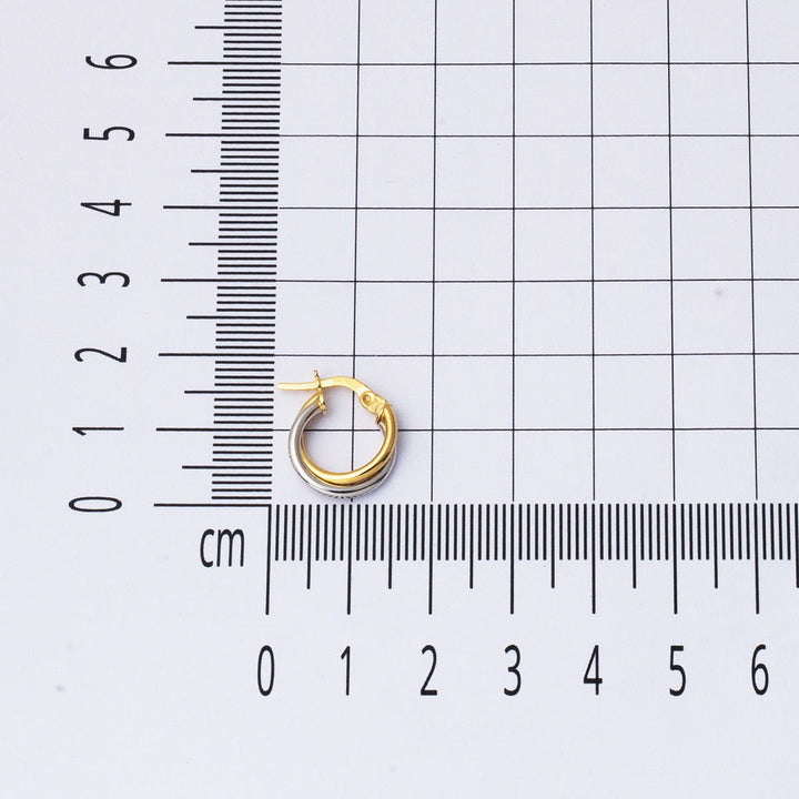 1,5 cm Çaplı 14 Ayar Halka Altın Küpe