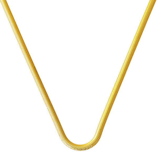 Balıksırtı 14 Ayar Altın Boyun Zinciri - 40 cm