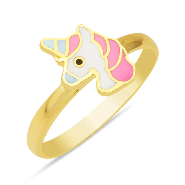Unicorn Altın Kız Çocuk Yüzüğü